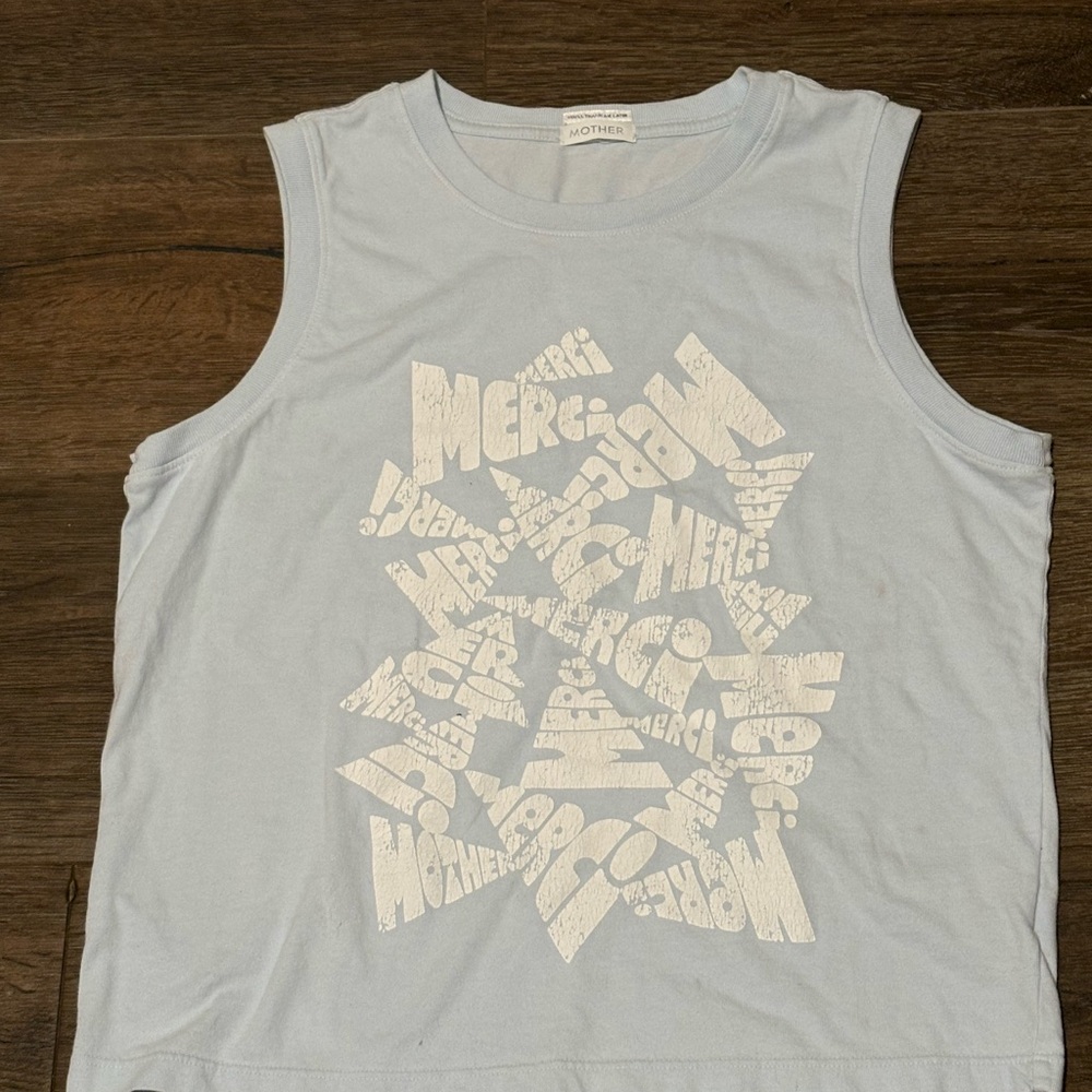 Mother The Strong and Silent Type Sleeveless Graphic T-Shirt
